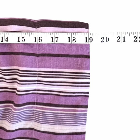 Lane Bryant Plus Size 26/28 Button Up Shirt Purple & White Striped Linen Blend - Picture 12 of 12